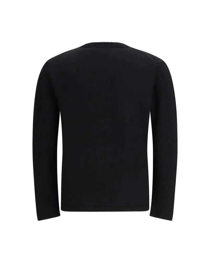 Prada Men Black Wool Sweatshirt Clothing Black