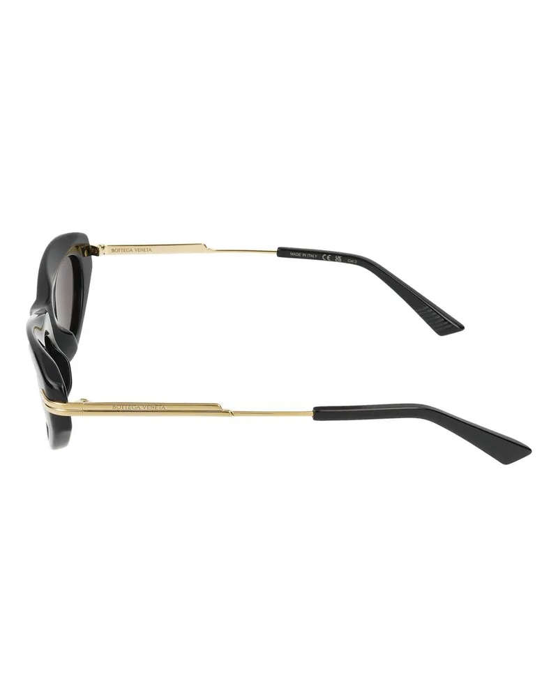 Bottega Veneta Women's Sunglasses  Bv1368s 001 Black Gold Grey 19-140 Acetate Black