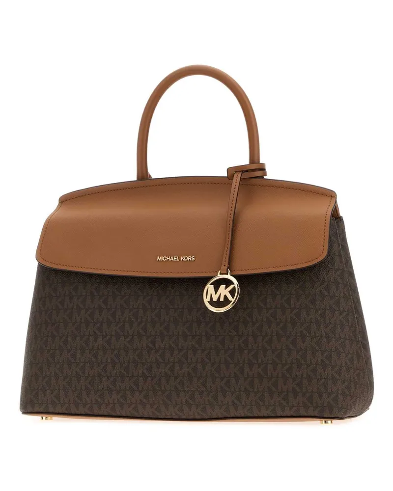 Michael Kors Women's Printed Canvas Hamilton Handbag Brnacorn Borse A Mano Bag Brown