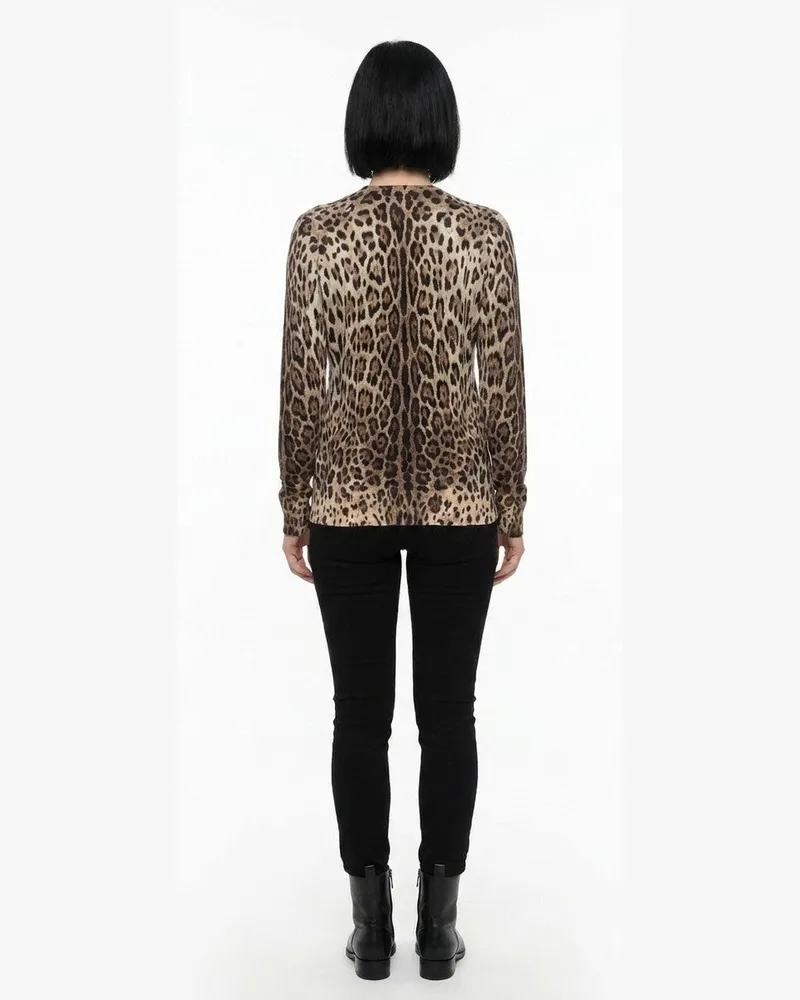 Dolce & Gabbana Women Multicolor Virgin Wool Sweatshirt Clothing Beige