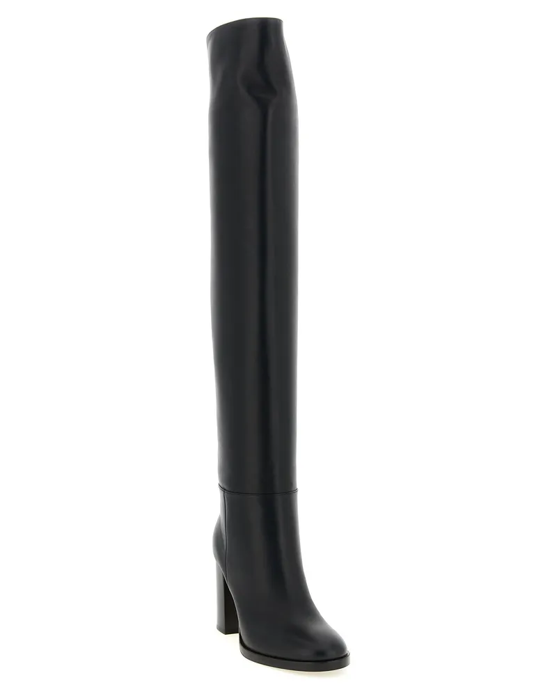Gianvito Rossi Calf Leather Boot — Black Black