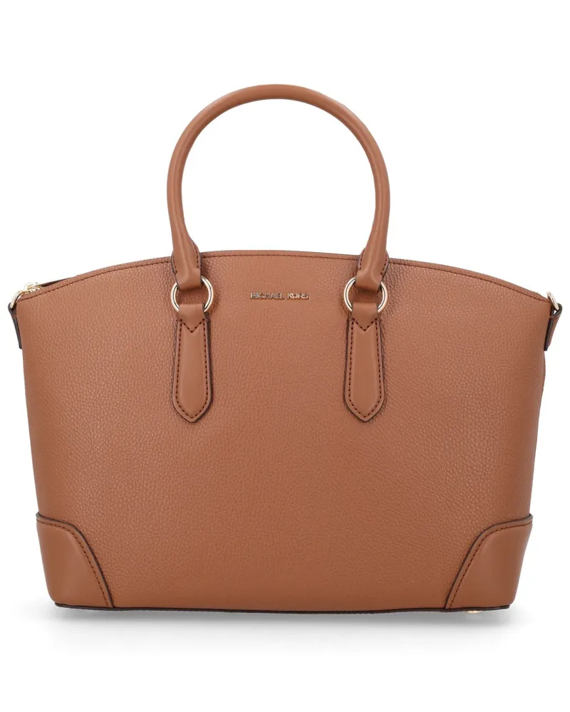 Michael Kors Women's Bag With Logo Brown Polyurethane Handbags Hand Brown
