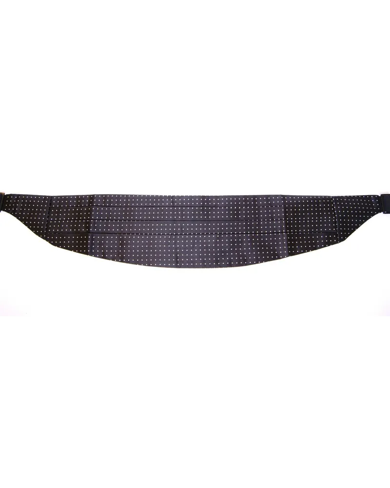Dolce & Gabbana Men's Black Waist Smoking Tuxedo Cummerbund Belt Silk Black