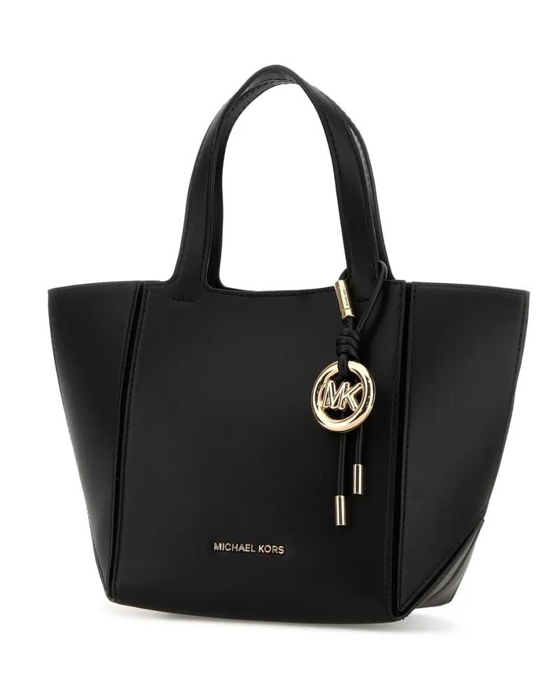Michael Kors Women's Black Leather Jordi Handbag Cow Borse A Mano Bag Black