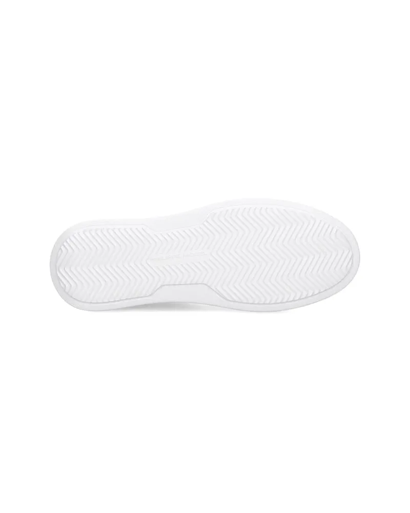 Philippe Model Leather Platform Sneaker — White White