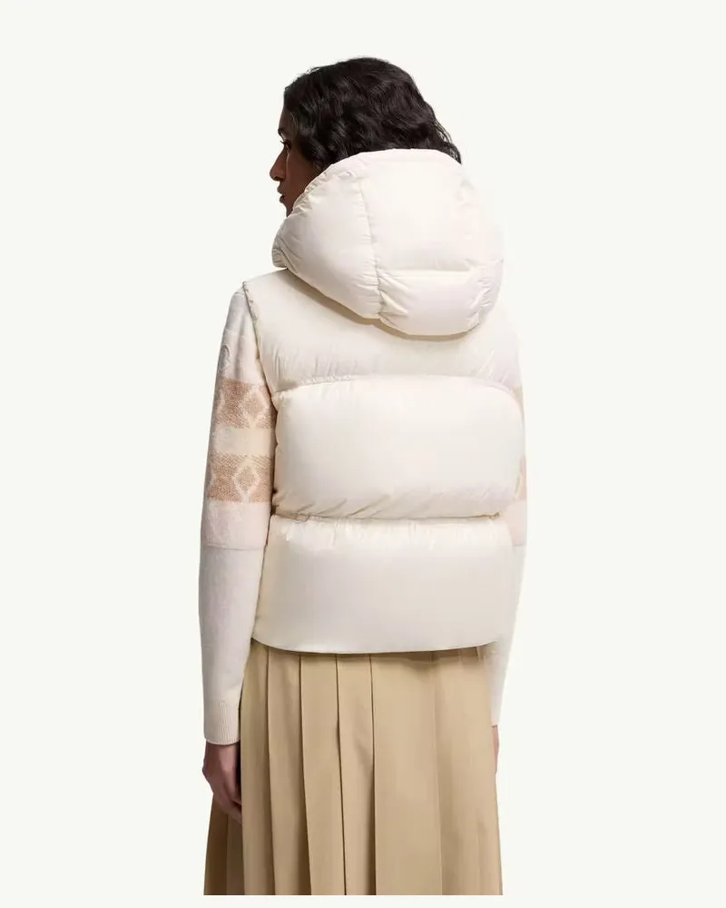 Moncler Quilted Puffer Gilet — Ecru 