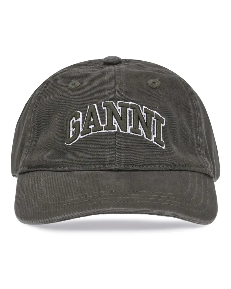 Ganni Women's Baseball Cap Kalamata Cotton Hat Gray