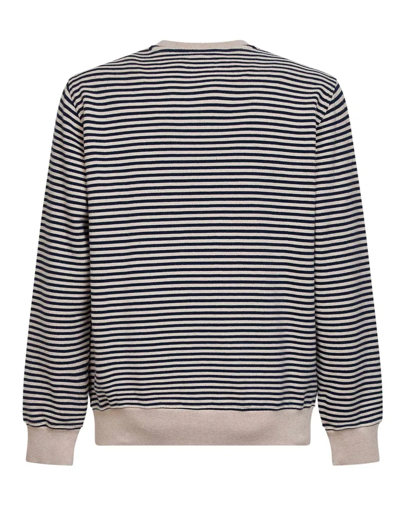 MC2 Saint Barth Men's Sweatshirt Ponza Blue-Cream Cotton Sweatshirts Sweater Navy