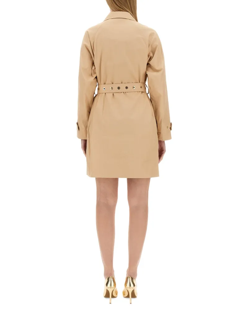 Michael Kors 100% Cotton Trench Coat — Beige Beige