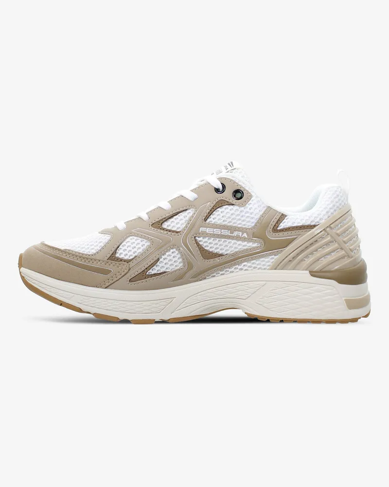 Fessura Women's City 01 05 Sand-White Everyday Sneakers Beige