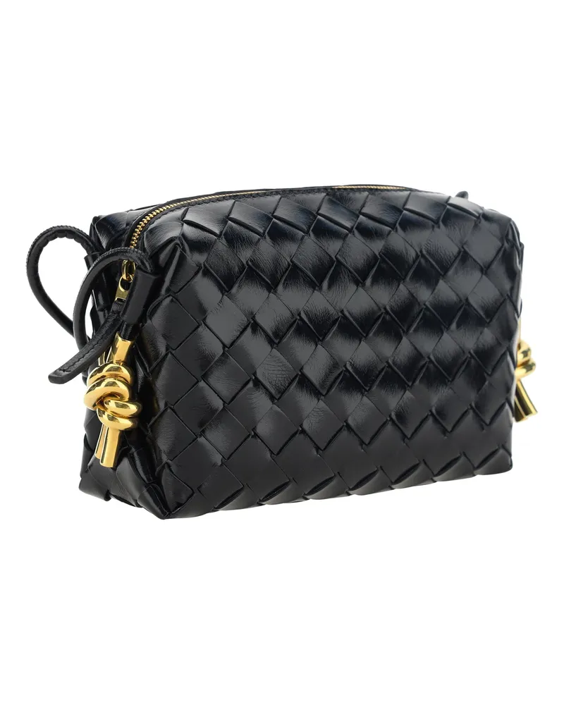 Bottega Veneta Women's Shoulder Bag Loop Calfskin Black-Brass Calf Leather Black/brass Black