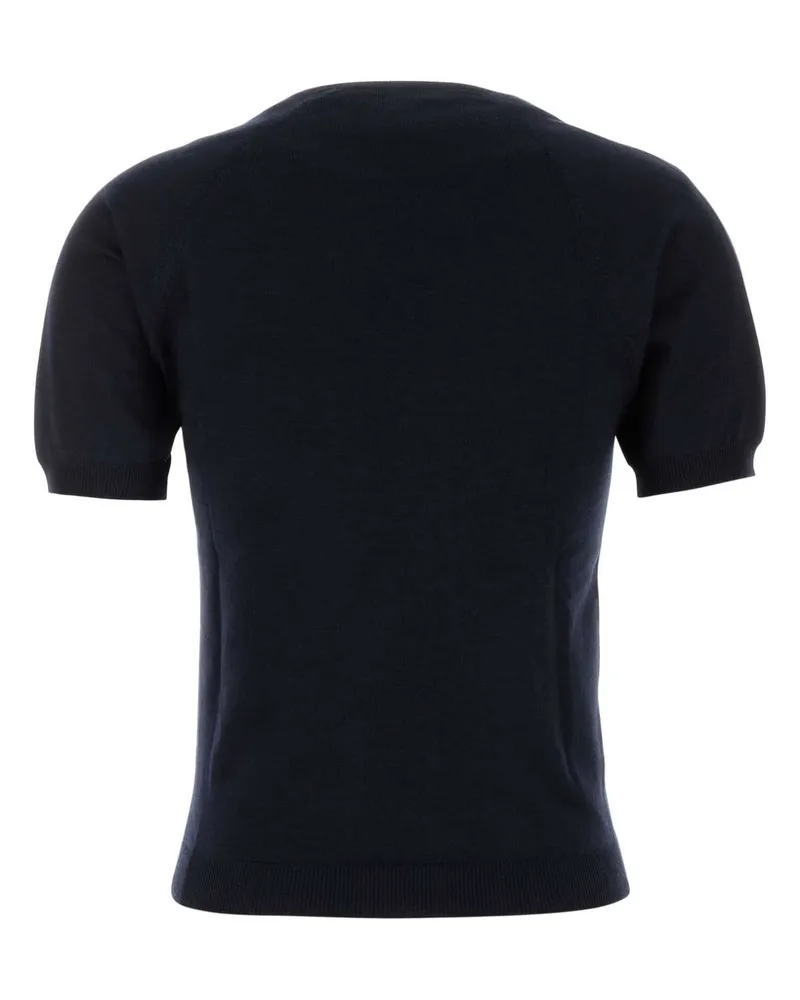 Miu Miu Women's Midnight Blue Wool Sweater Bleu Exterior: Virgin Maglieria Navy