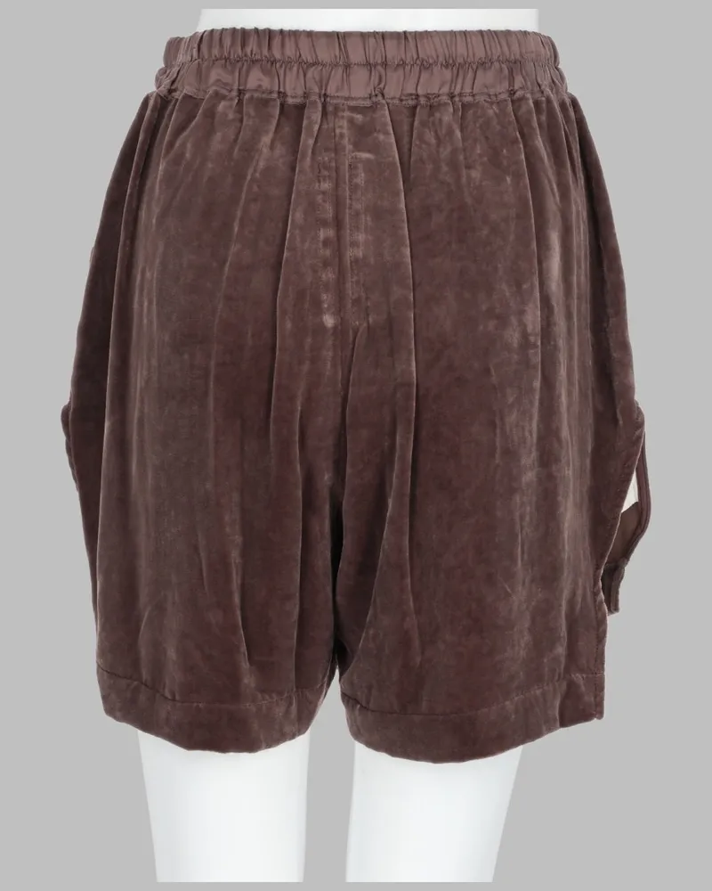 Rick Owens Viscose-Silk Blend Shorts — Purple Purple