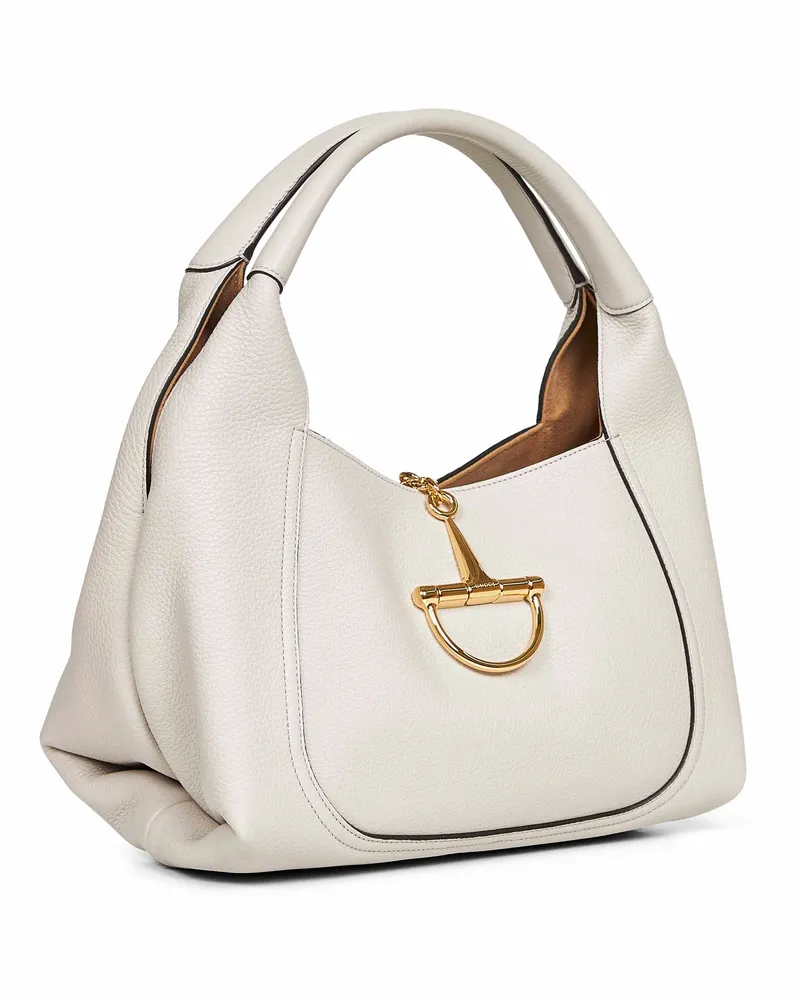 Gucci Women's Light Grey Softbit Shoulder Bag Handbags Hand White