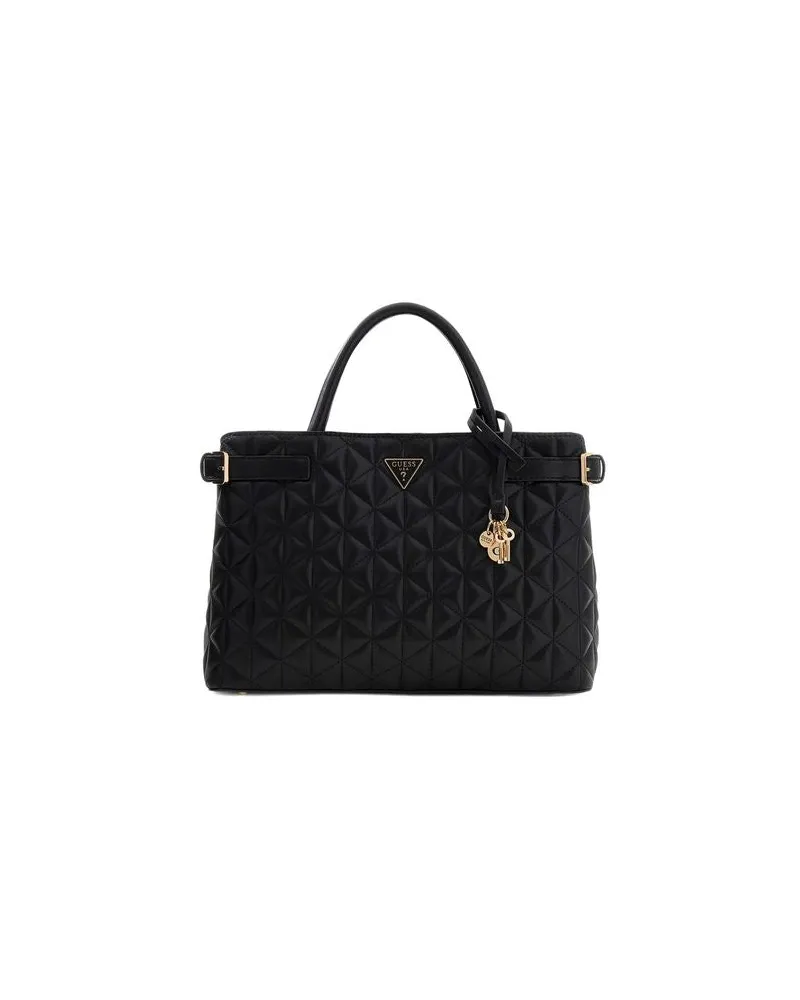 Guess Women's Satchel Bag Black Polyurethane - Satchel-Bags Black