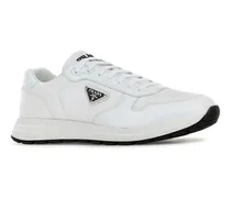 Men's White Nylon And Leather Prax 2.0 Sneakers Bianconero Poliammidericiclata-Vitello