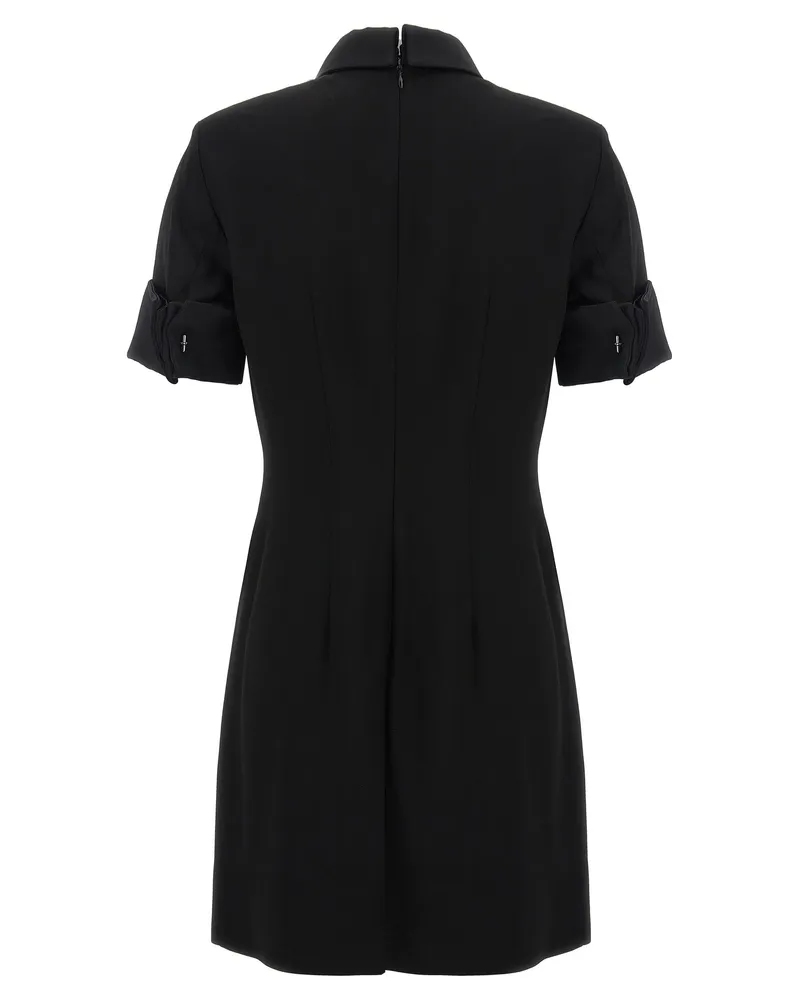 SPORTMAX Women's Black Viscose Short Dress Black