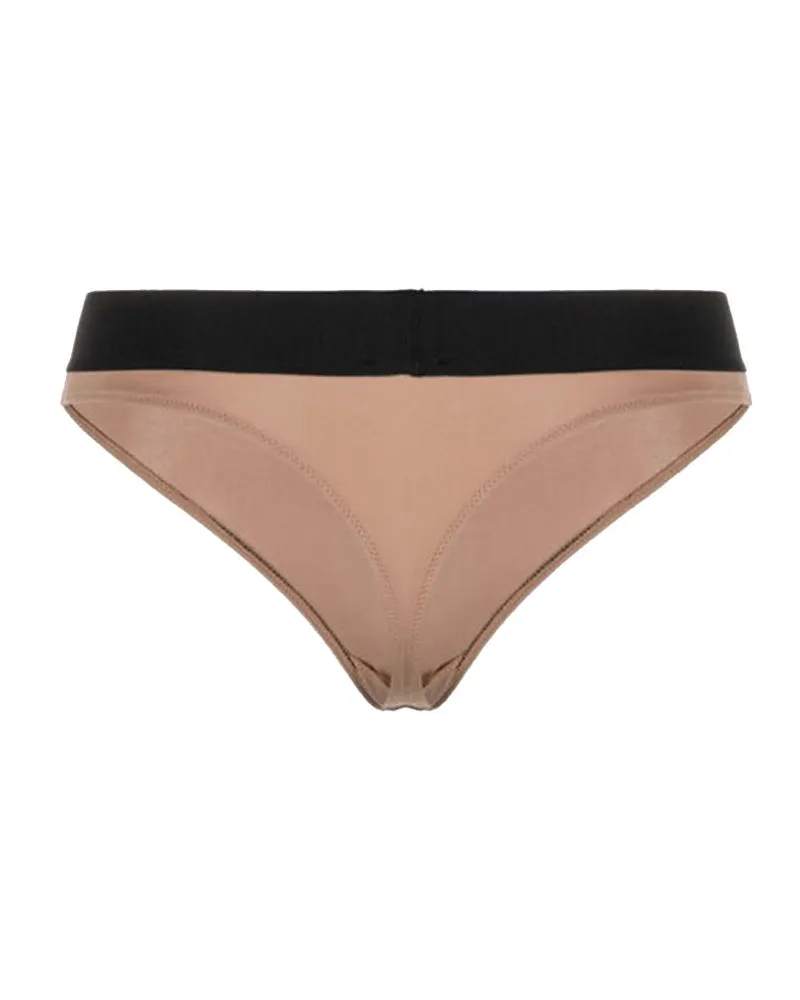 Tom Ford Modal-Stretch Thong — Beige Beige
