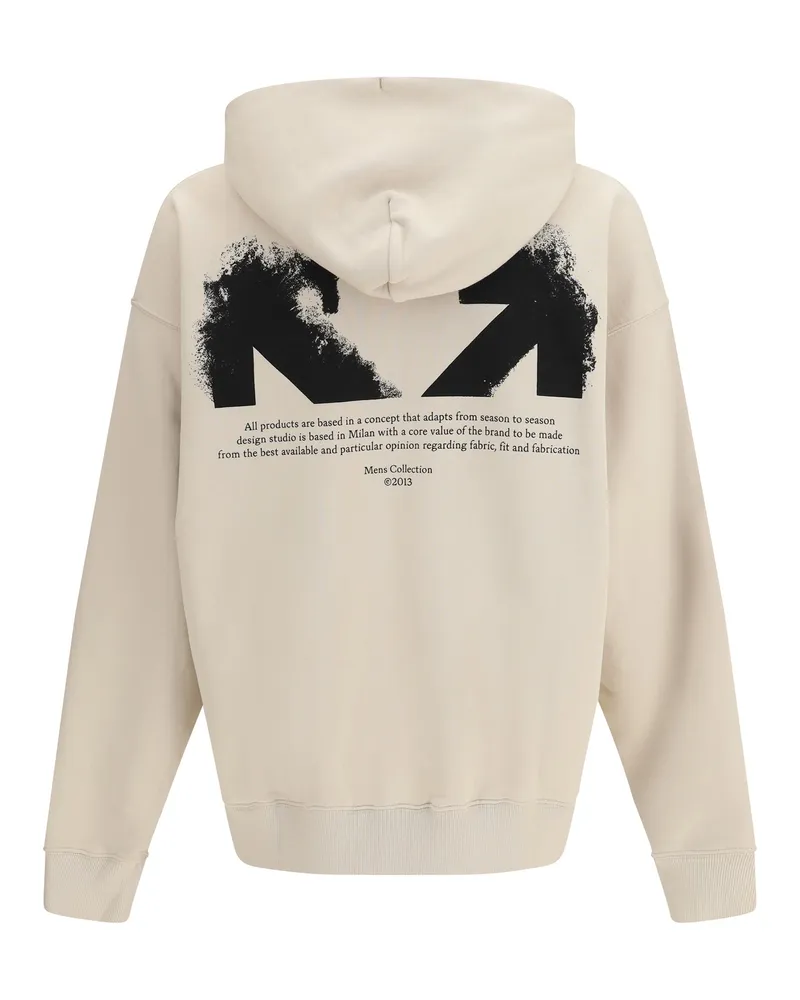 OFF-WHITE Men's Half Arrows Skate Hoodie Pumice Stone Cotton Sweatshirts Sweater Beige