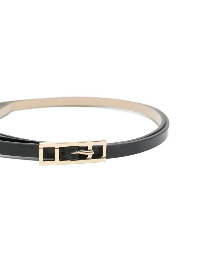 Fabiana Filippi Women Rectangular-Buckle Leather Belt Aw25 W Black