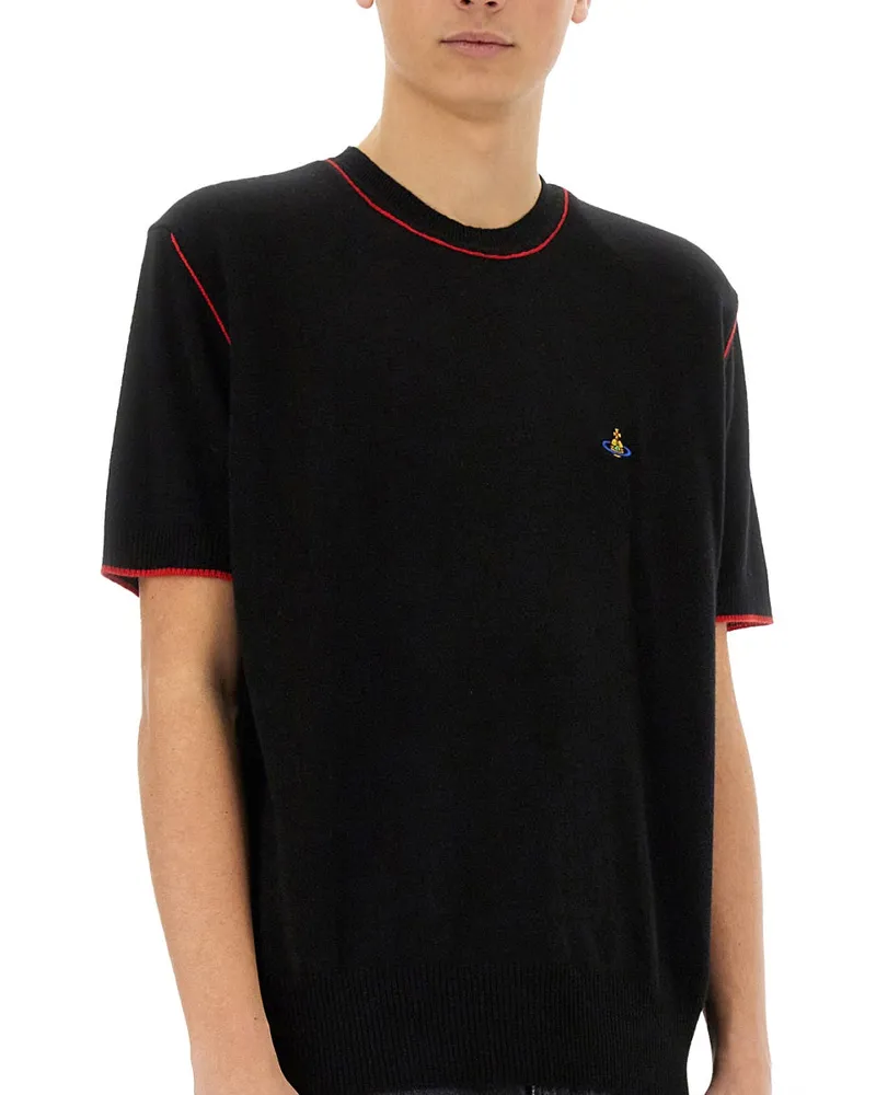 Vivienne Westwood Merino Wool Cashmere Blend T-Shirt — Black Black