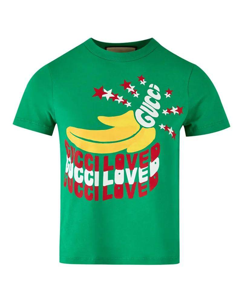 Gucci Women's Green Cotton Logo T-Shirt Green