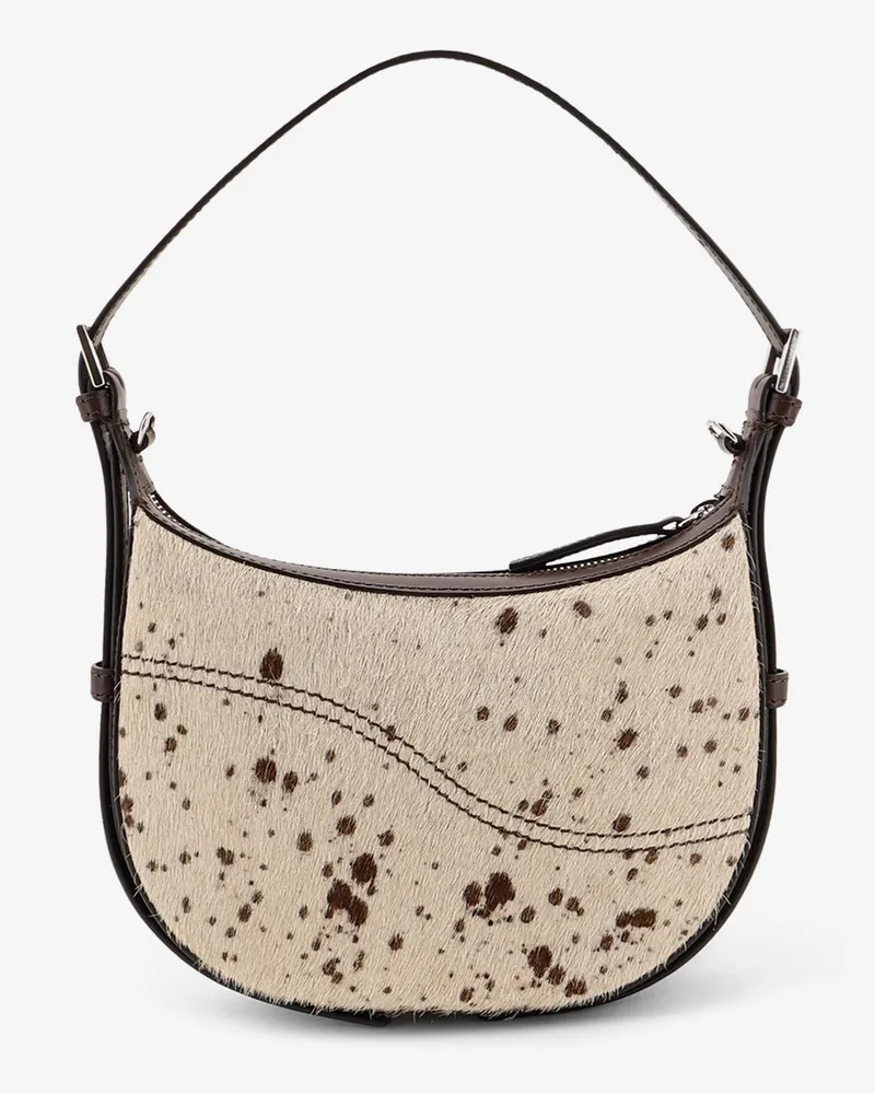 ATP Atelier Women's Shoulder Bag Silea Pony Skin Beige Leather Beige