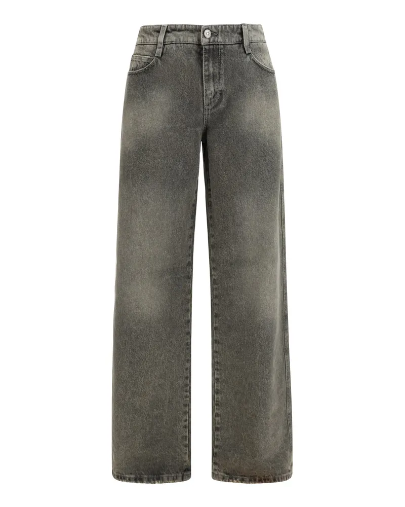 Ermanno Scervino Women's Baggy Jeans Jet Black Cotton Black