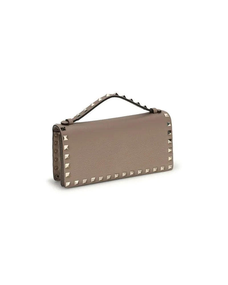Valentino Garavani Women's Beige Calf Leather Bos Taurus Wallet Beige