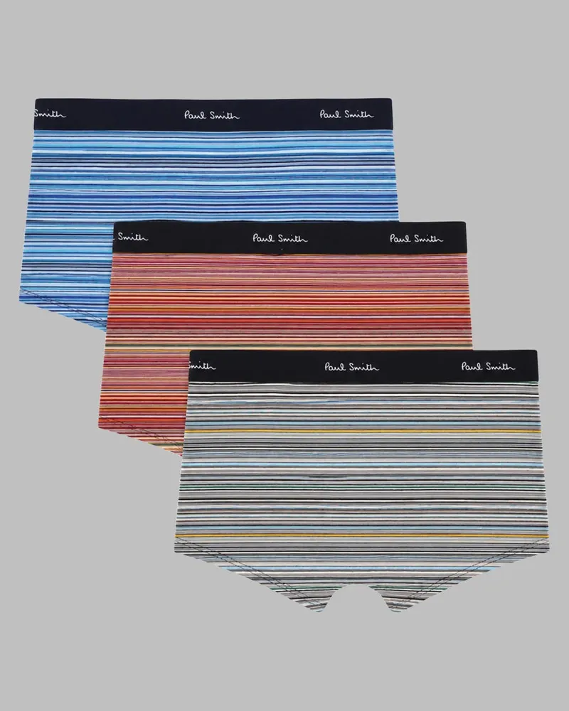 Paul Smith Striped Organic Cotton Boxers — Multicolor Multicolor