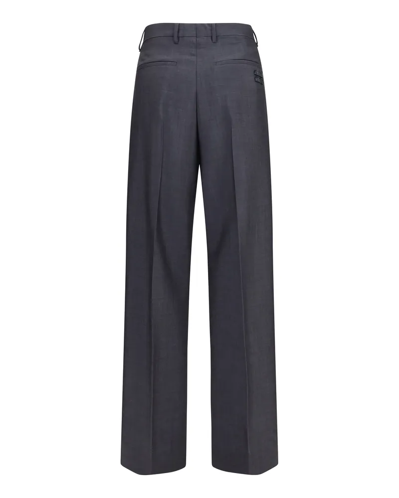 Miu Miu Kid Mohair Trousers — Gray Gray