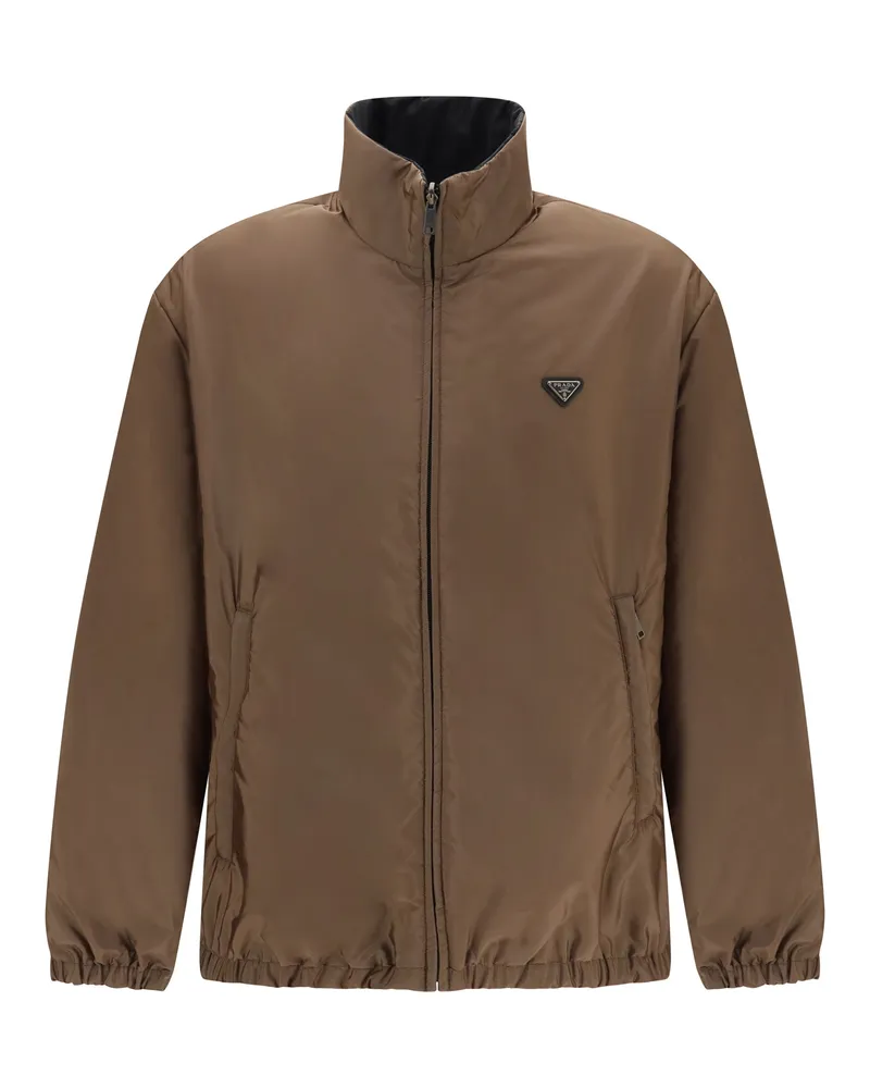 Prada Re-Nylon Recycled Polyamide Down Jacket — Black Black