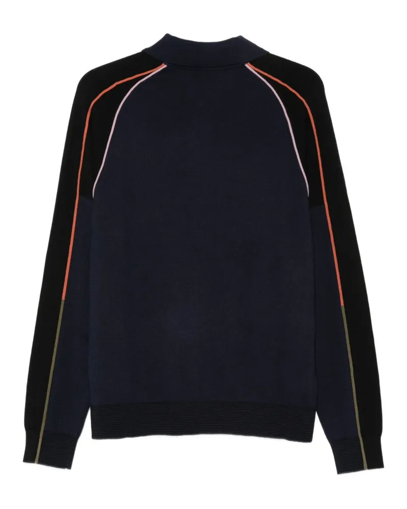 Paul Smith Fine Knit Striped Cardigan — Navy Navy