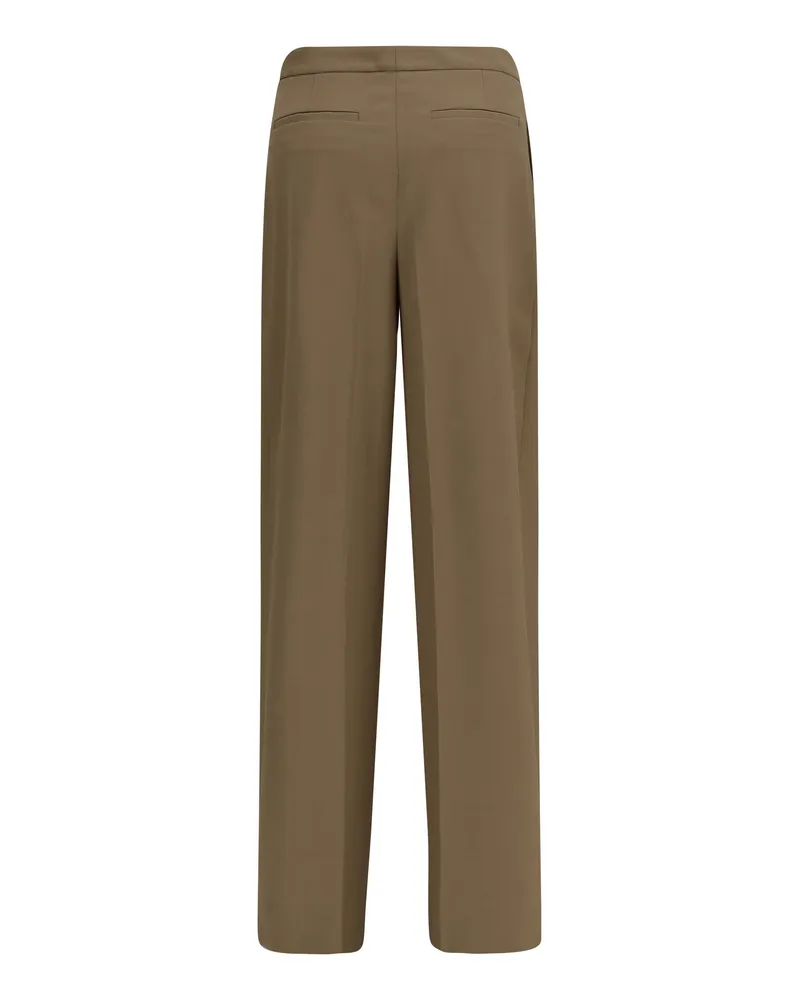 LARDINI Women's Pleated Pants 420 Trousers Brown