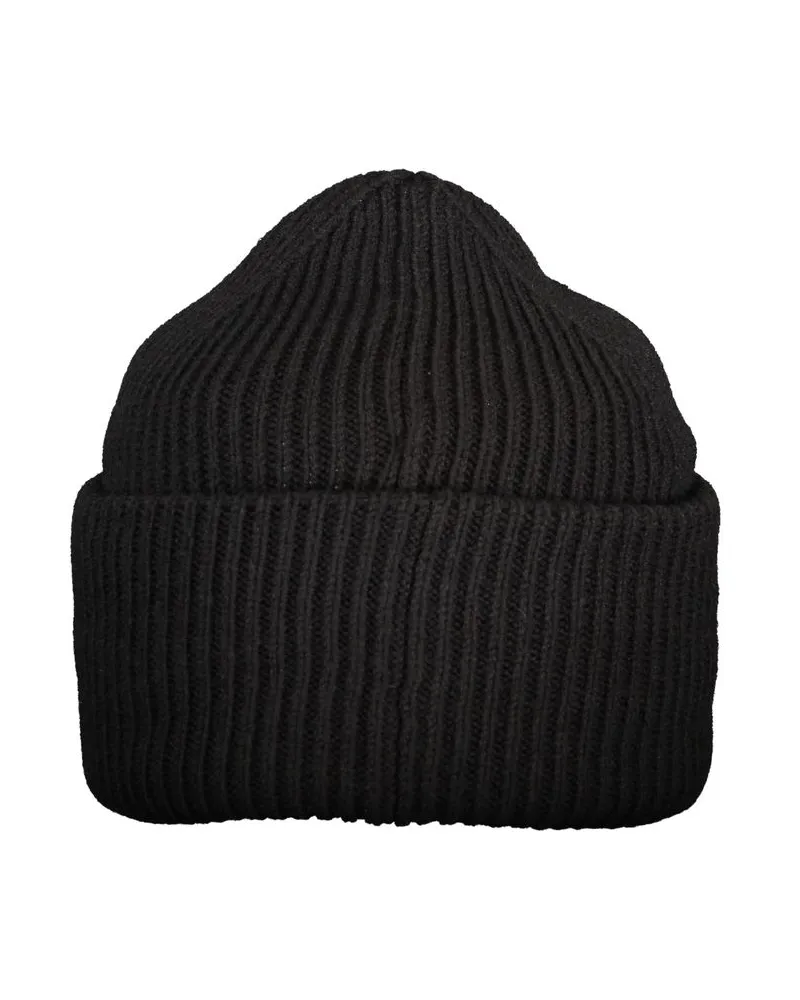 Napapijri NA-48530 Embroidered Flag Beanie — Black Black