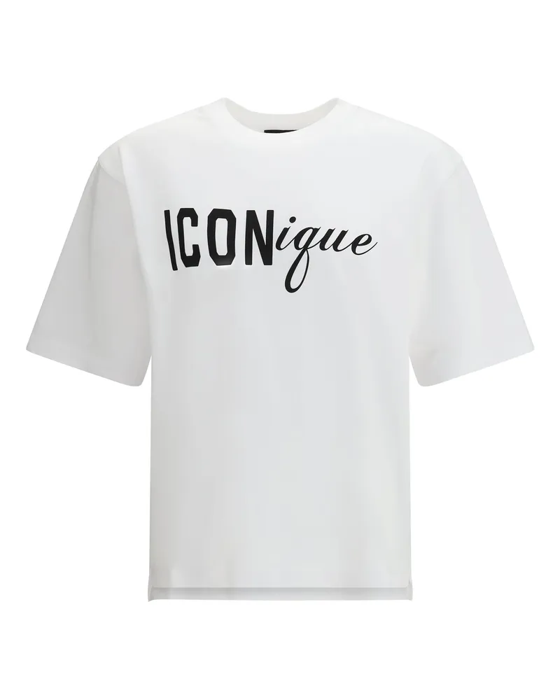 Dsquared2 Men's T-Shirt Icon White Cotton T-Shirts And Polos White