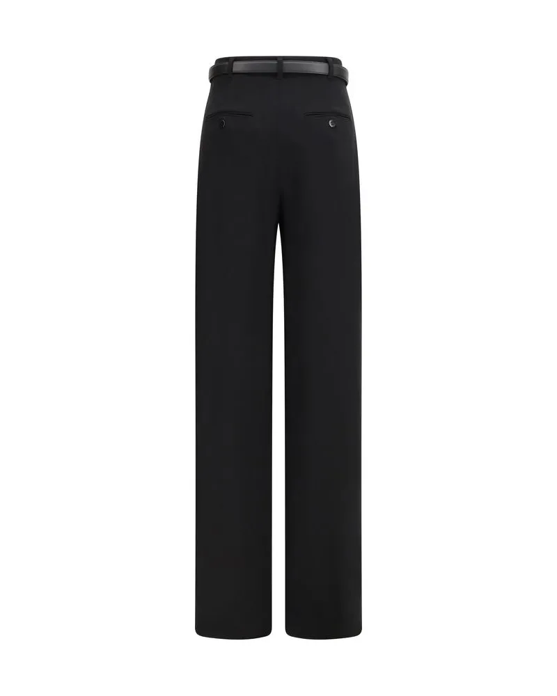 Max Mara Women's Black Triacetate Dress Pants Black