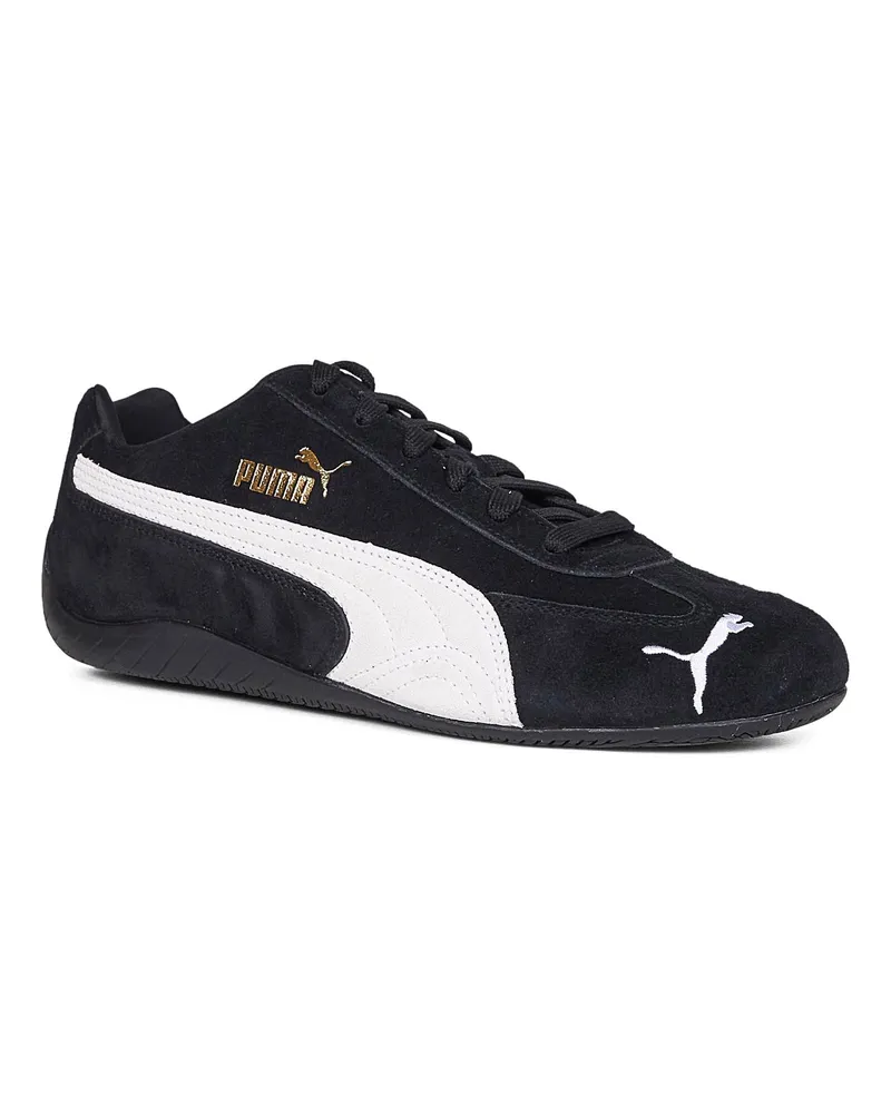 Puma Men's Black Suede Speedcat Og Sneakers Leather Trainers Black