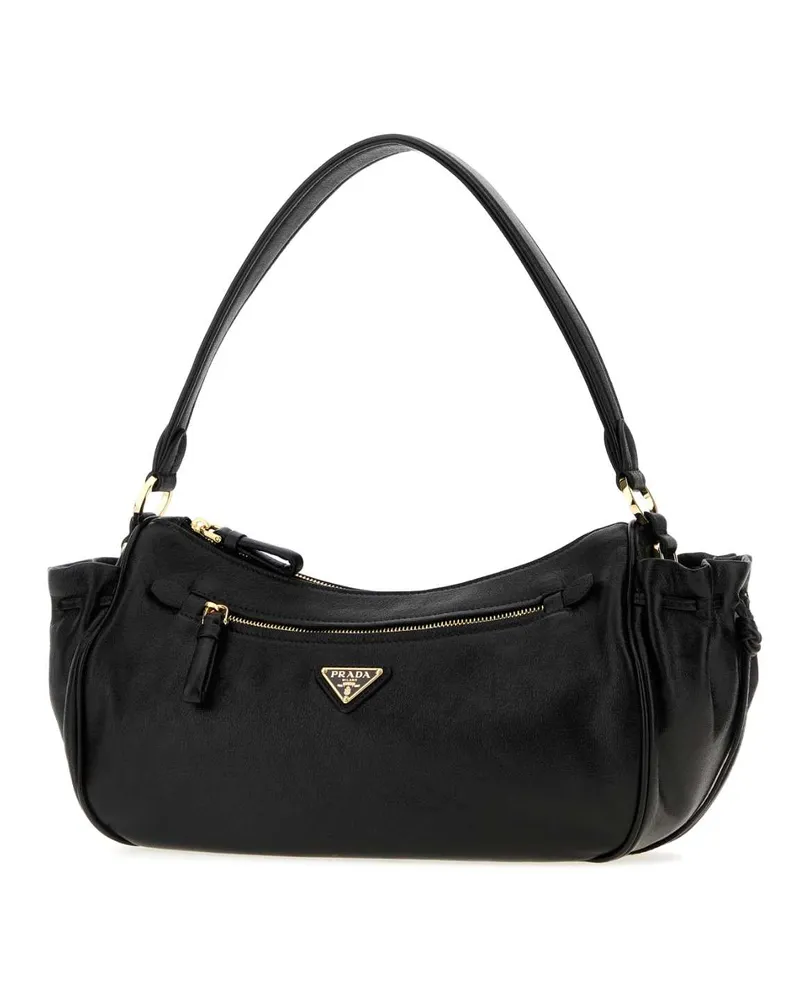 Prada Women's Black Leather Small Shoulder Bag Nero Borse A Mano Black