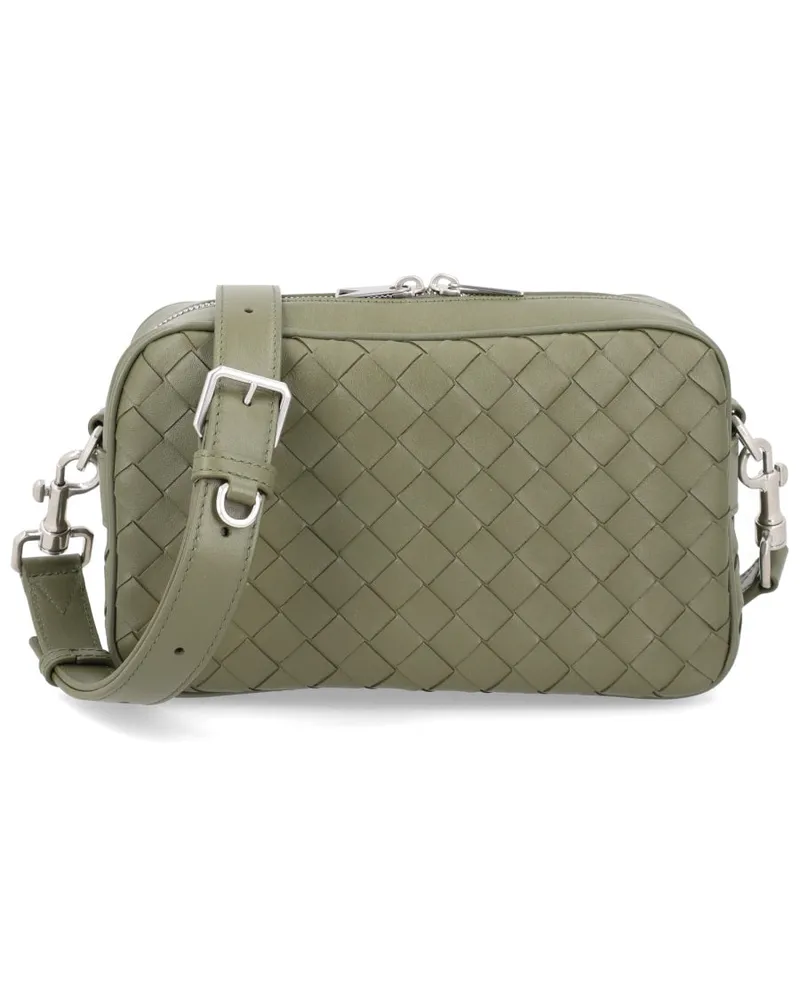 Bottega Veneta Men's Shoulder Bag Braided Calf Leather Green Green
