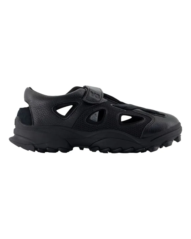 Y-3 Unisex Leather Hybrid Sandal Black Calfskin Black