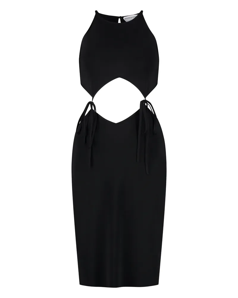 Bottega Veneta Cut-Out Jersey Dress — Black Black