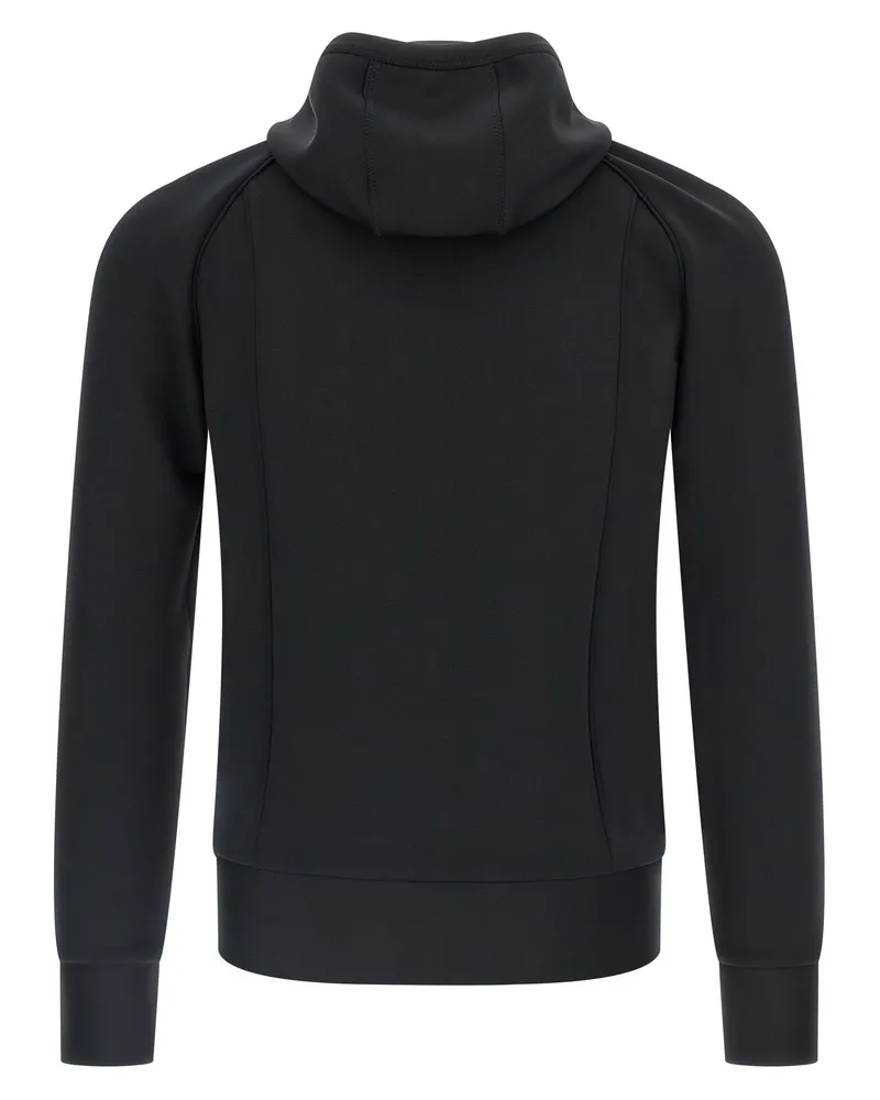 Valentino Garavani Technical Jersey with 3D VLogo Hoodie — Black Black