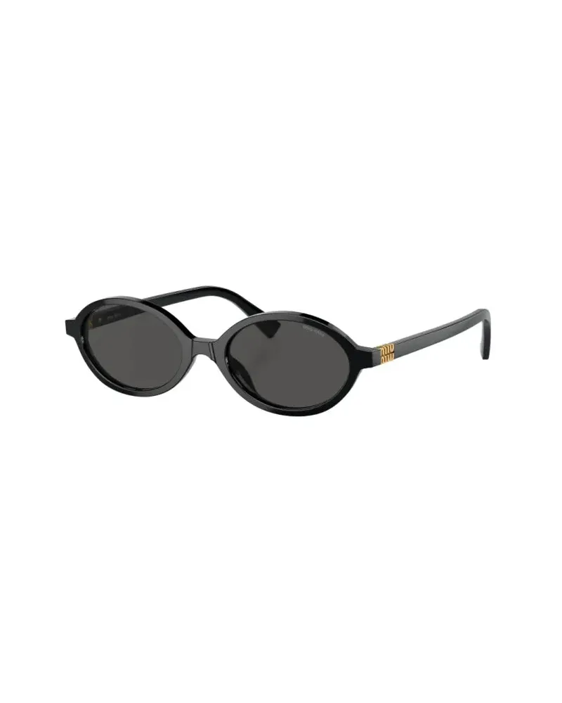 Miu Miu SMU04Z1AB5S0 Oval Frame Sunglasses — Black Black