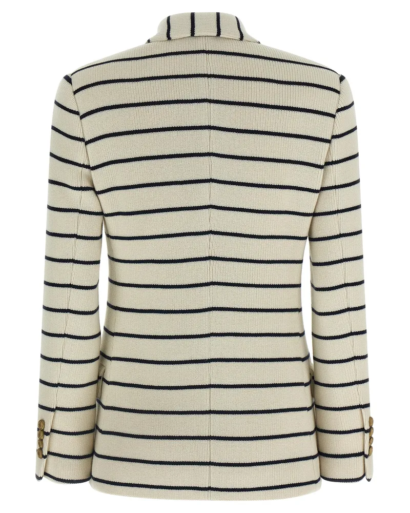 Brunello Cucinelli Women's Blue Cotton Blazer Clothing Beige
