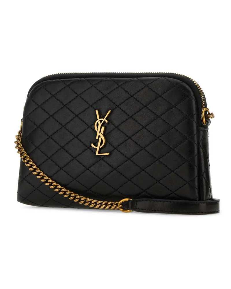 Saint Laurent Women's Black Nappa Leather Gaby Crossbody Bag Nero Lamb Skin Portafogli Black