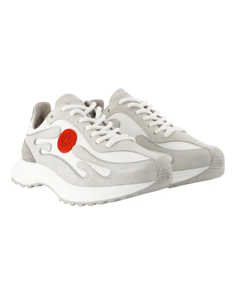 Casablanca Paris Women's Stade Sneaker Gray Calfskin Gray