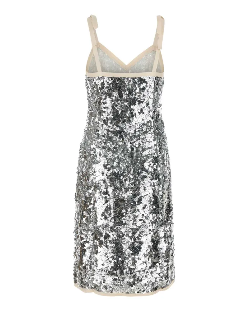 Prada Women's Embellished Nylon Dress Argento Pa-Plasticpolyester Abiti Silver