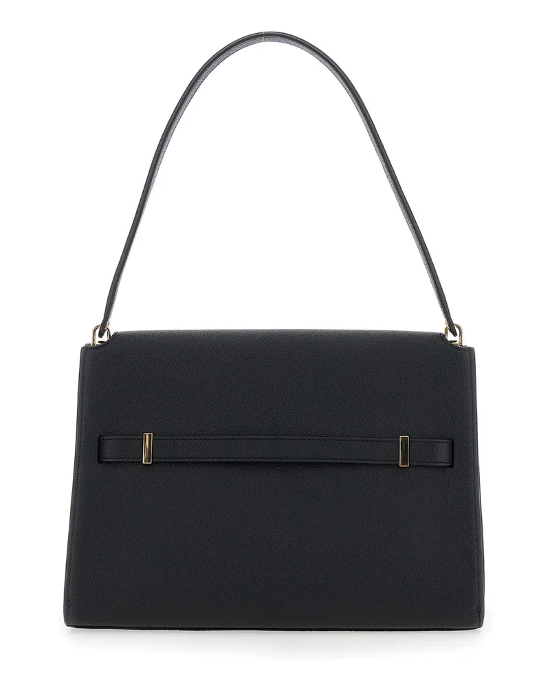 Tory Burch Women's Shoulder Bag Lee Radziwill Black Leather Cow Black