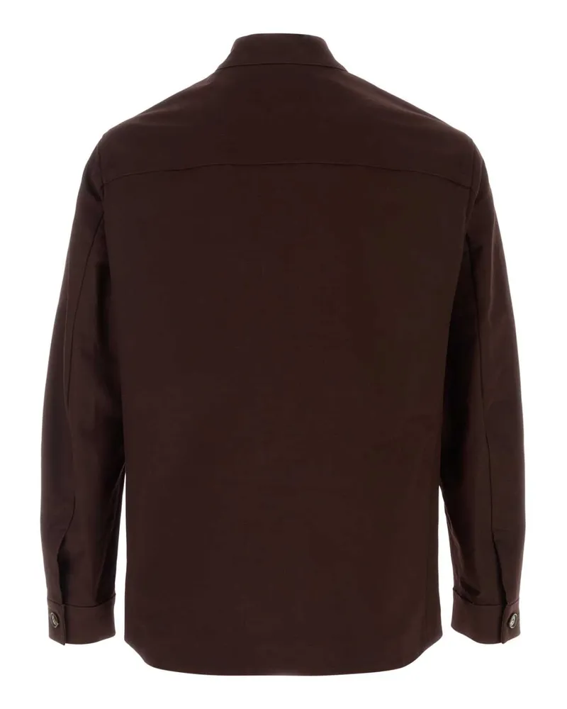 Umit Benan Men's Brown Stretch Cotton Bruce Jacket Tabacco Exterior: Elastane Giubbini Brown